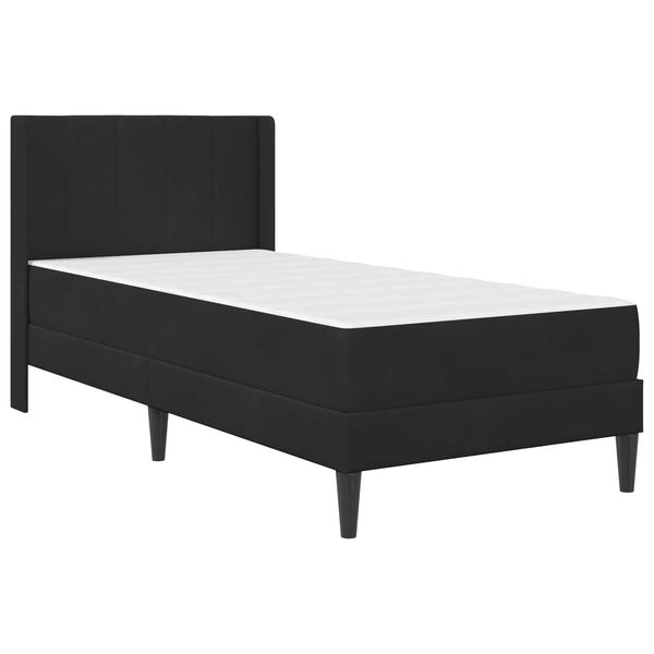 vidaXL Estructura de cama con colch&oacute;n Negro 90 x 200 cm Terciopelo