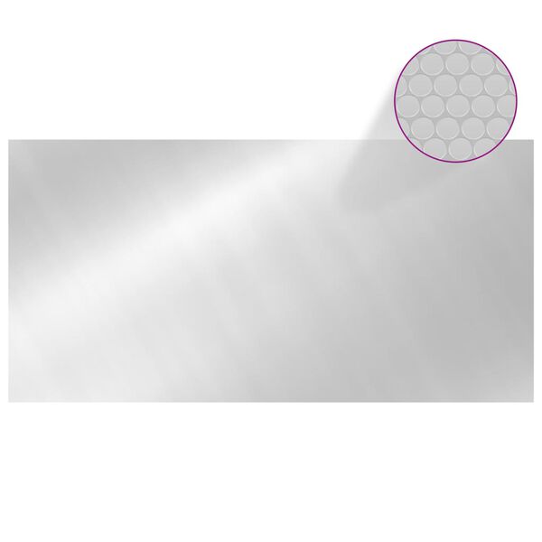 vidaXL Cubierta de piscina PE plateado 975x488 cm