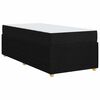 vidaXL Estructura de cama con colchón Negro 90 x 190 cm tela