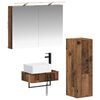 vidaXL Juego de Muebles de Ba&ntilde;o 4 uds. Madera envejecida
