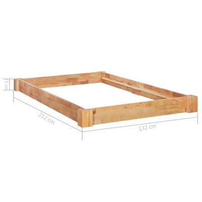 vidaXL Estructura de cama madera maciza de roble 120x200 cm