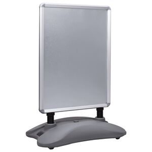 vidaXL Soporte para carteles A1 base de agua aleaci&oacute;n de aluminio gris
