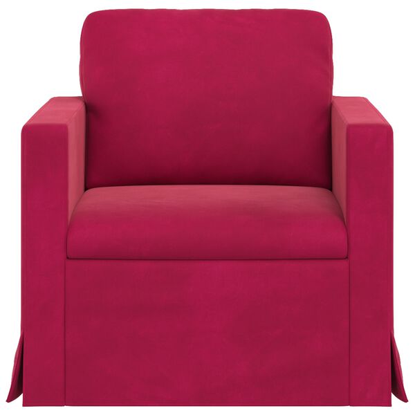 vidaXL Sof&aacute; Rojo vino 78 x 78 x 80 cm Terciopelo