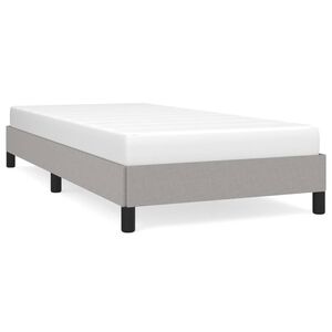 vidaXL Estructura de cama sin colch&oacute;n tela gris claro 80x200 cm