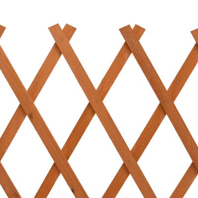 vidaXL Valla de jardín enrejada madera maciza abeto naranja 120x60 cm