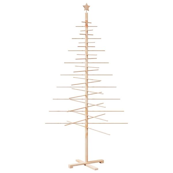 vidaXL Árbol de Navidad de madera de adorno madera maciza pino 210 cm
