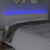vidaXL Cabecero con LED cuero sintético blanco 180x5x78/88 cm