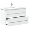 vidaXL Mueble de ba&ntilde;o con lavabo integrado blanco