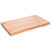 vidaXL Tablero mesa madera roble tratada marr&oacute;n claro 100x60x(2-6) cm