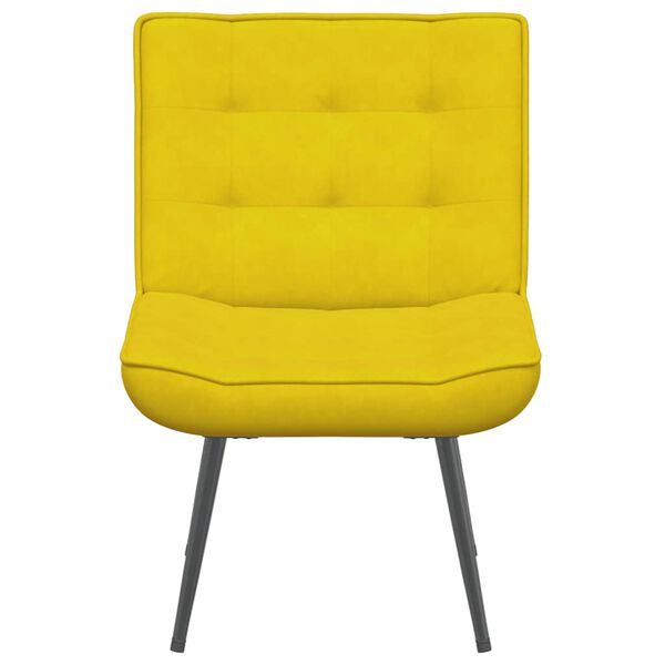 vidaXL Sill&oacute;n de relax terciopelo amarillo 64x74x84 cm