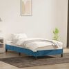 vidaXL Estructura de cama sin colch&oacute;n terciopelo azul oscuro 90x220 cm