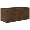 vidaXL Jardineras con 2 maceteros 2 uds rat&aacute;n PE marr&oacute;n 72x30x32 cm