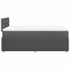 vidaXL Cama box spring con colch&oacute;n tela gris oscuro 120x200 cm