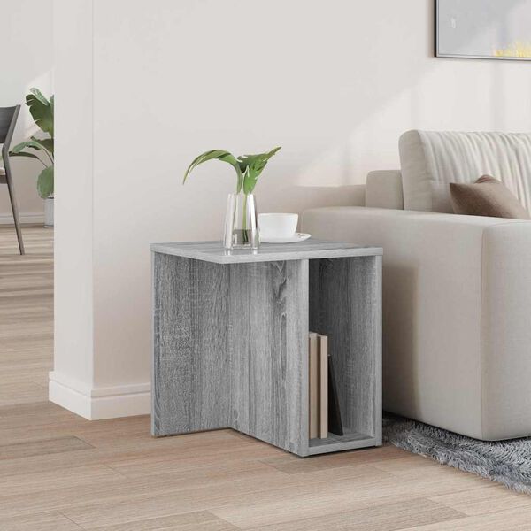 vidaXL Mesa Auxiliar Gris Sonoma 37 x 32 x 40 cm Madera de ingenier&iacute;a