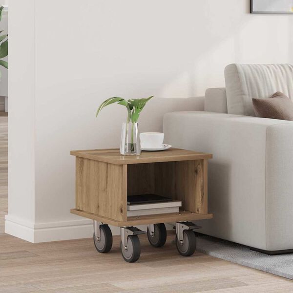 vidaXL Soporte de TV Roble artesanal 37 x 35 x 35 cm