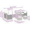 vidaXL Conjunto de sofá de jardín 10 pcs Gris ratán sintético