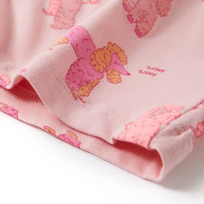 Pijama infantil de manga corta rosa claro 92