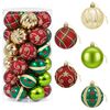 vidaXL Juego de bolas navide&ntilde;as 30 uds. Rojo, verde y dorado &Oslash; 6 cm
