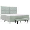 vidaXL Cama tipo Box Spring Gris claro 180 x 200 cm Terciopelo