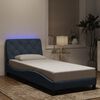 vidaXL Estructura de cama con LED sin colch&oacute;n terciopelo gris oscuro 90x200 cm