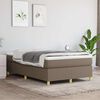 vidaXL Cama box spring con colch&oacute;n tela gris taupe 120x190 cm