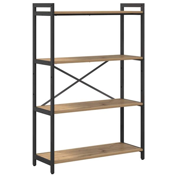 vidaXL Estante de libros Roble artesanal 80 x 30 x 120 cm