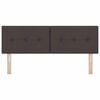 vidaXL Cabecero con cabecera Marr&oacute;n Oscuro 160 cm Cuero sint&eacute;tico