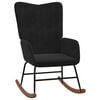 vidaXL Silla mecedora con reposapi&eacute;s terciopelo negro