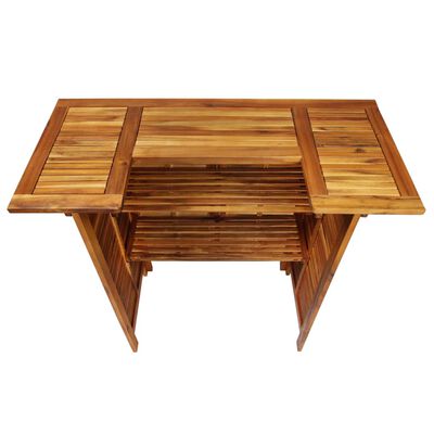 vidaXL Juego muebles de bar para jardín 3 pzas madera maciza de acacia