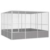 vidaXL Jaula pájaros acero galvanizado gris 302,5x324,5x211,5 cm