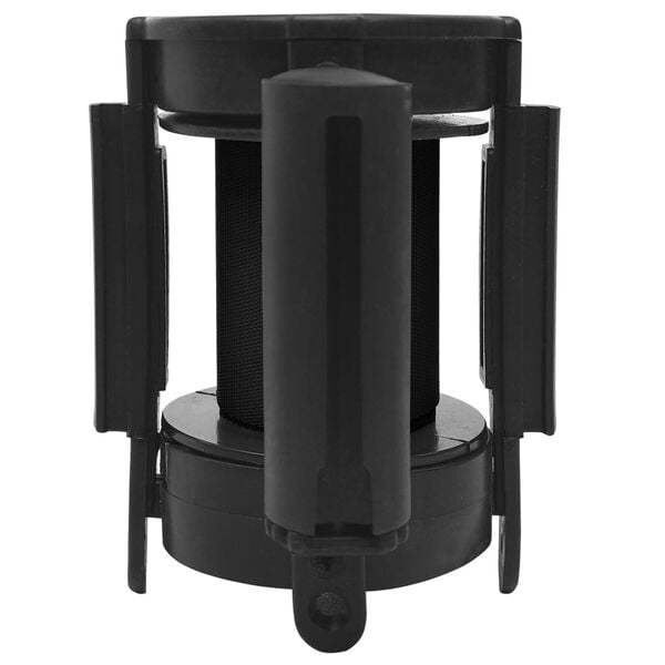 vidaXL Barrera de cinta retr&aacute;ctil negro 200 cm