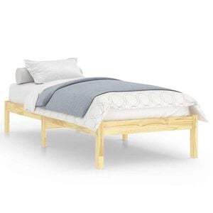 vidaXL Estructura de cama individual pequeña sin colchón madera maciza