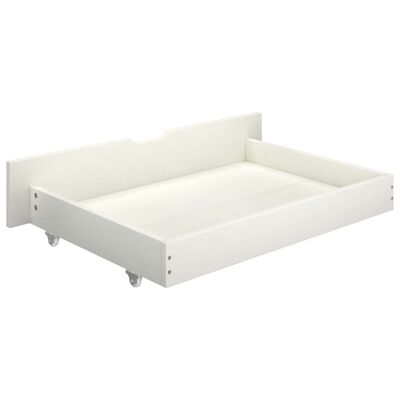 vidaXL Estructura de cama con dosel 2 cajones pino blanco 180x200 cm