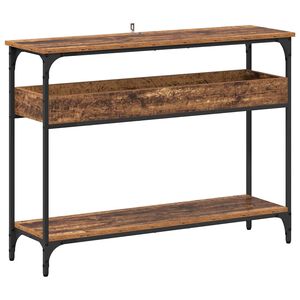 vidaXL Mesa Consola Madera vieja 100 x 29 x 75 cm Madera contrachapada