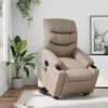 vidaXL Sillón reclinable de masaje eléctrico cuero sintético capuchino