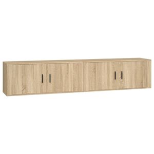 vidaXL Muebles para TV de pared 2 uds roble Sonoma 100x34,5x40 cm