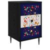 vidaXL Mesa de noche MAINZ Roble Negro 36 x 33 x 61 cm