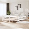 vidaXL Estructura cama de madera maciza blanca super king 180x200 cm