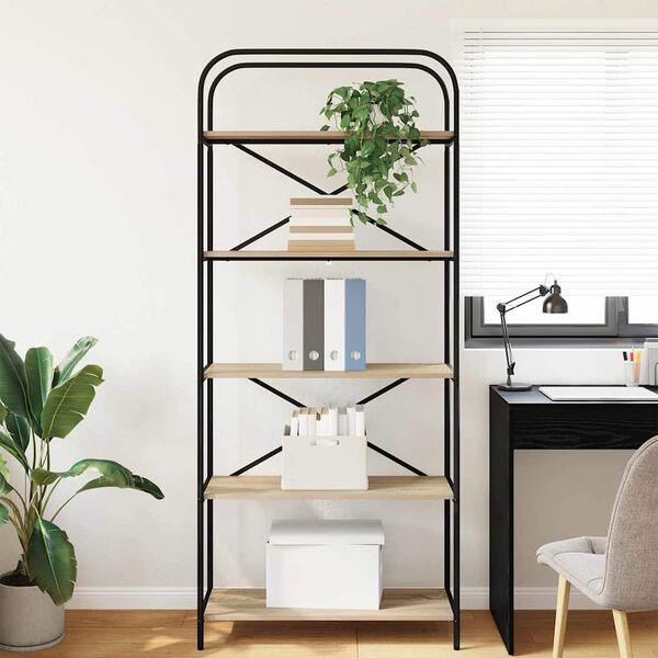 vidaXL Estante de libros Roble Sonoma 80 x 30 x 183 cm