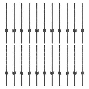 vidaXL Poste de cerca empotrado 22 uds. Gris 100 cm