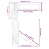 vidaXL Parque infantil de exterior madera maciza de pino