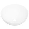 vidaXL Lavabo redondo de cer&aacute;mica blanco 36x15 cm