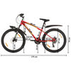 vidaXL Bicicleta de monta&ntilde;a 21 velocidades 26 inch rueda 36 cm rojo