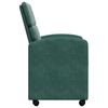 vidaXL Sillas de Comedor con Ruedas 2 pcs Verde oscuro 58 x 65 x 98 cm