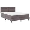 vidaXL Cama tipo Box Spring Gris 140 x 190 cm Cuero sint&eacute;tico