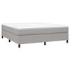 vidaXL Cama box spring con colch&oacute;n tela gris claro 160x200 cm