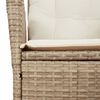 vidaXL Set comedor de jard&iacute;n 9 pzas con cojines rat&aacute;n sint&eacute;tico beige