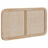vidaXL Cabecero con cabecera Natural 100 x 55 x 3 cm Rat&aacute;n