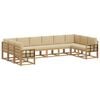 vidaXL Conjunto de sof&aacute;s de exterior 10 uds. y Beige