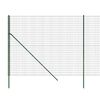 vidaXL Cerca de alambre de acero galvanizado verde 1,4x25 m